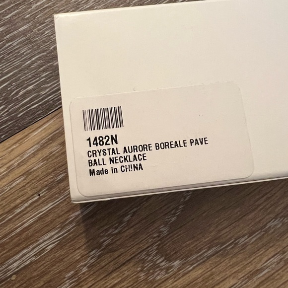 Crystal aurore boreal pave ball necklace by Touchstone Crystal by Swarovski. - Picture 2 of 2